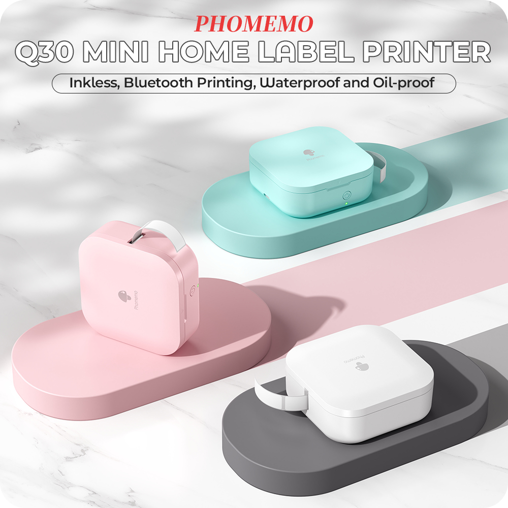 Mini Pocket Thermal Printer Paper Roll - 【Nowość】 Phomemo Q30 Mini drukarka etykiet