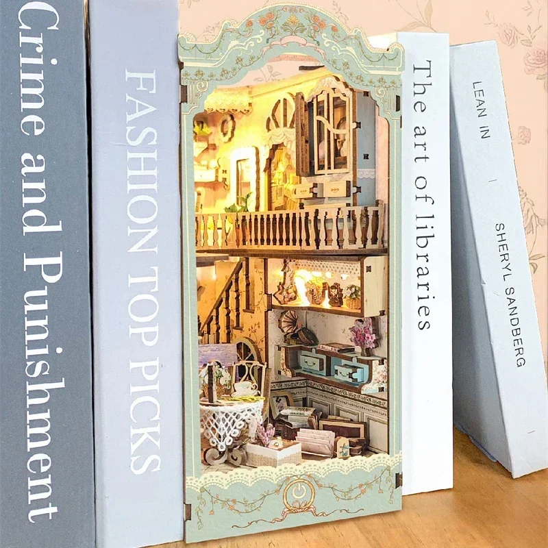 DIY Drewniane Podpórki do Ksią – Diy Wooden Book Nook Kit Shelf Insert recenzja i cena