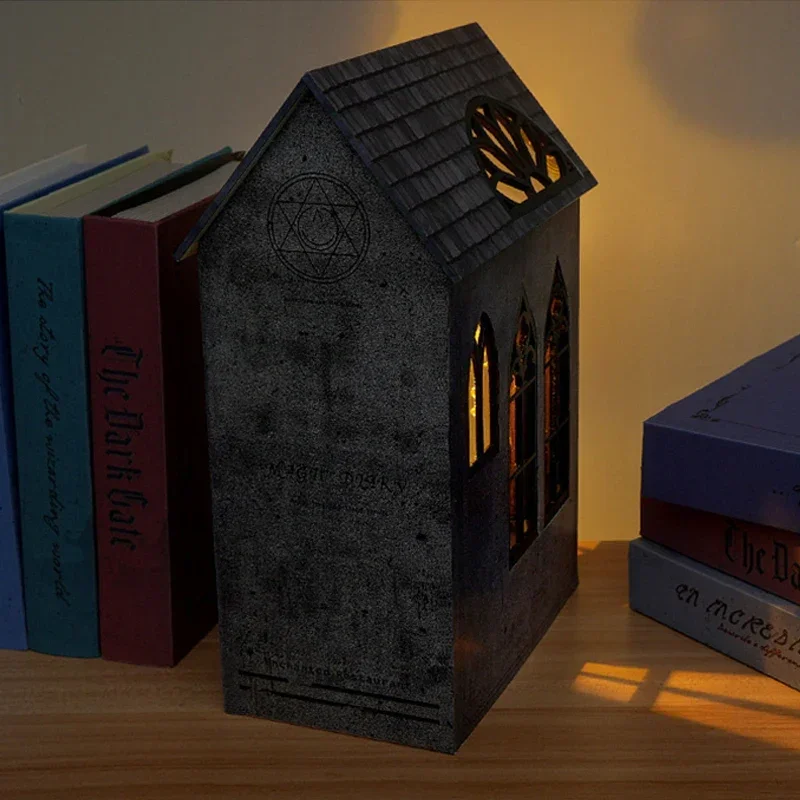 Magiczna Restauracja Półka na  – Diy Wooden Book Nook Kit Shelf Insert recenzja i cena