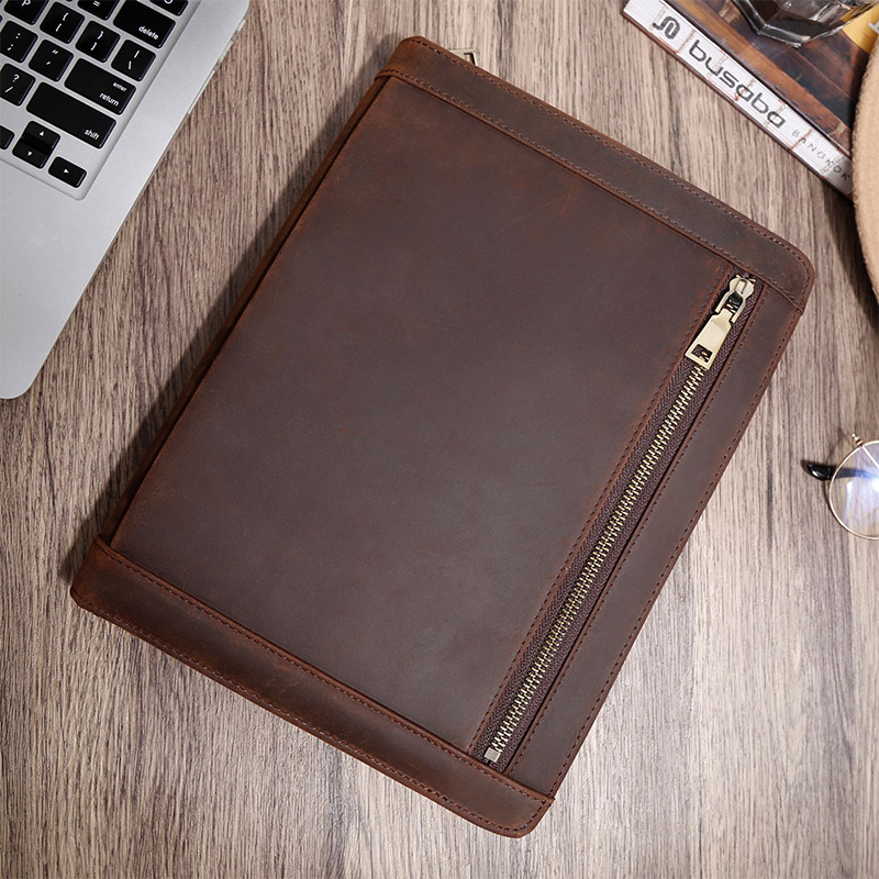 Organizer z zamkiem błyskawicz – Vintage Leather Journal Notebook recenzja i cena